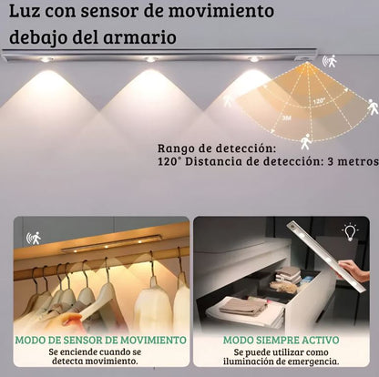 Luz LED Inteligente con Sensor de Movimiento (40 cm)